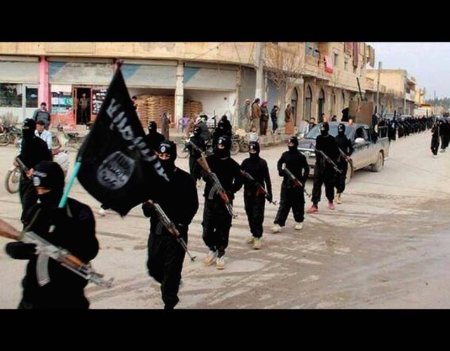 Islamic State fighters in the Iraqi province of Salah