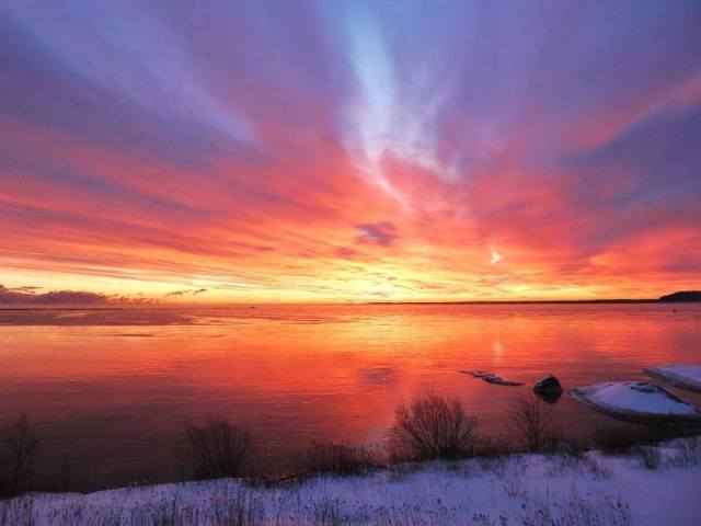 sunset, Manistique, MI