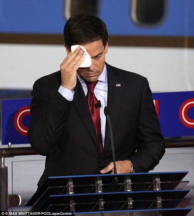 rubio-sweating